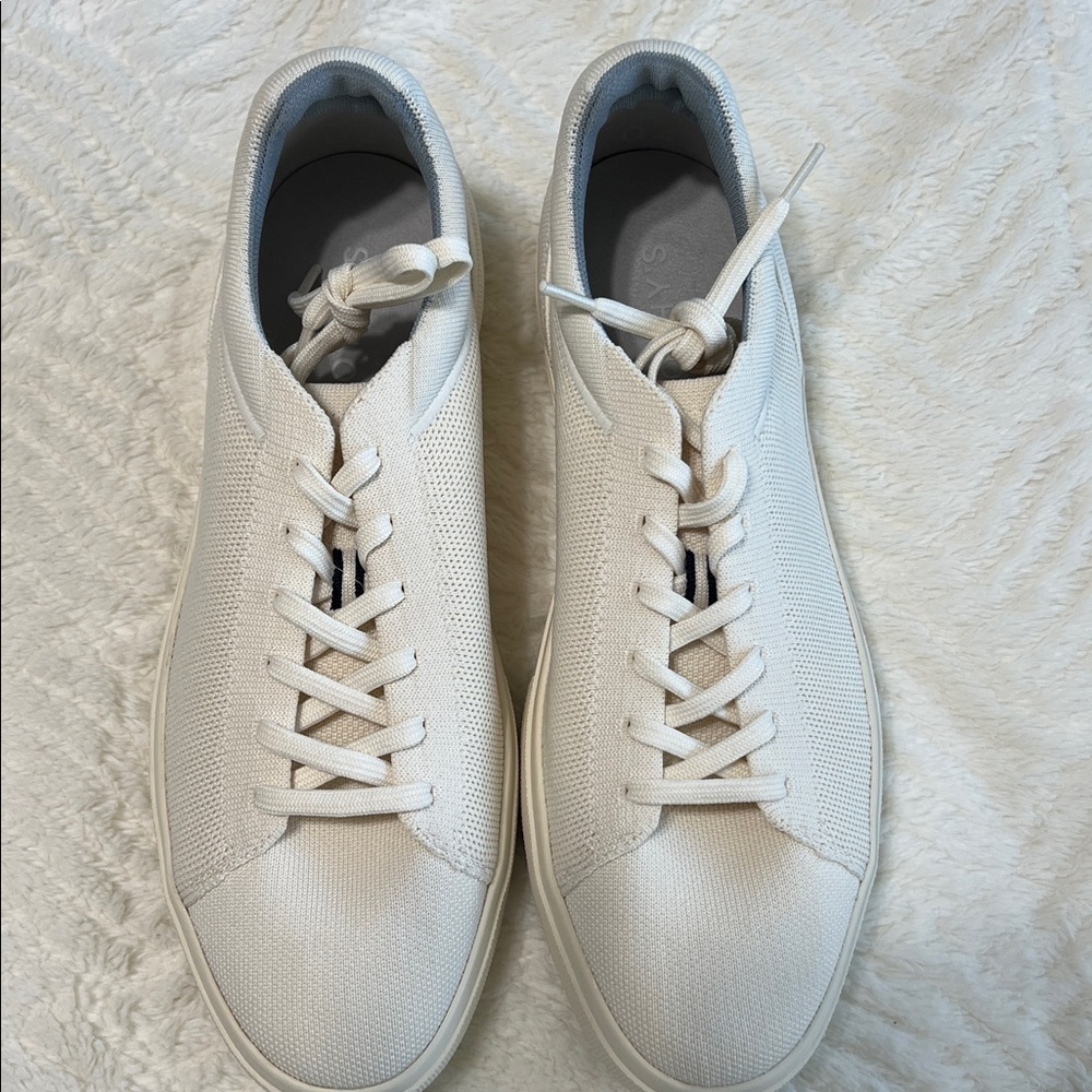 Rothy’s Men’s Size 12 RS01 Bone White Knit Lace Up NEW IN BOX - Picture 6 of 10